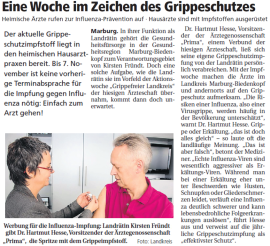 Pressebericht Oberhessische Presse Marburg vom 04. November 2014