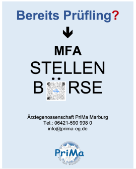 Stellenanzeige MFA Marburg/Hessen