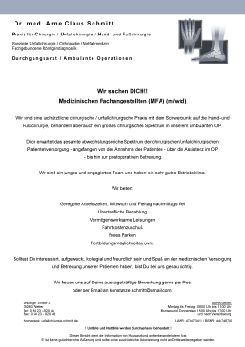 Chirurgische Praxis sucht MFA in Marburg-Wetter/ Hessen